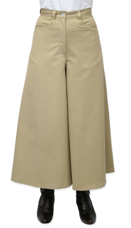 (image for) Frontier Old West Cotton Split Riding Skirt (Large / Denim Blue)
